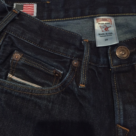 Men’s True Religion Slim Raw Denim Jeans - Picture 4 of 4